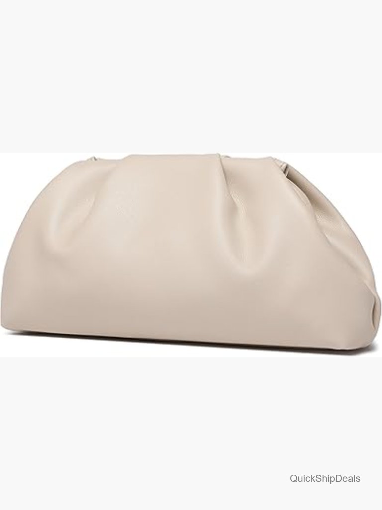 Soft Pu Leather Clutch Evening Bag With Chain Strap